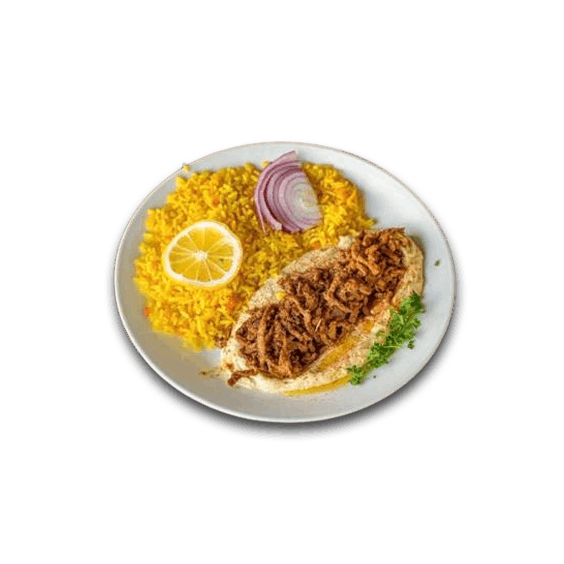 hommous and chicken shawarma